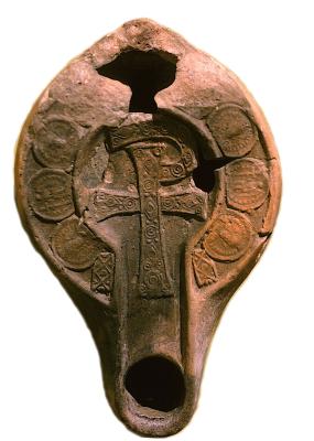 African lamp decorated with Theodosius II coin impression (Wilson 2001, fig. 13)